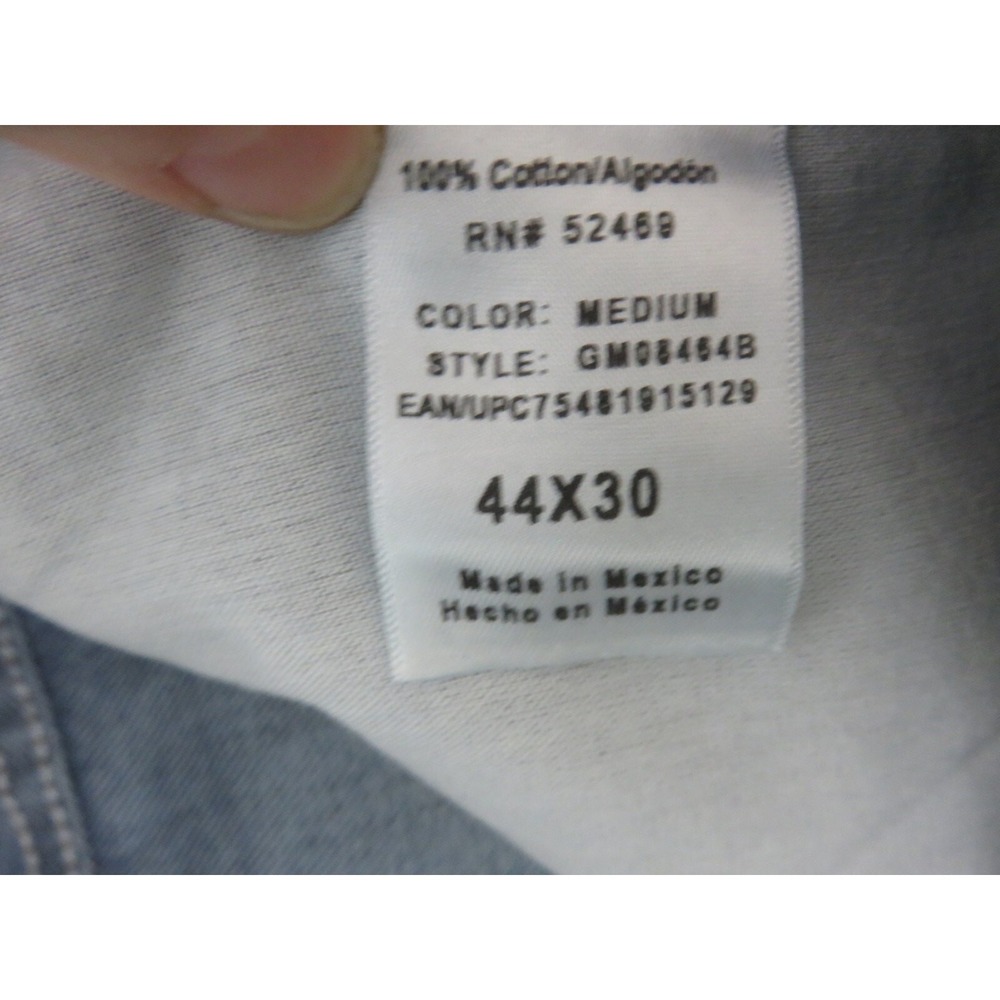George Men's Blue Straight Leg 100% Cotton Comfy Regular‎ Jenas Size 44x30 - Picture 7 of 14